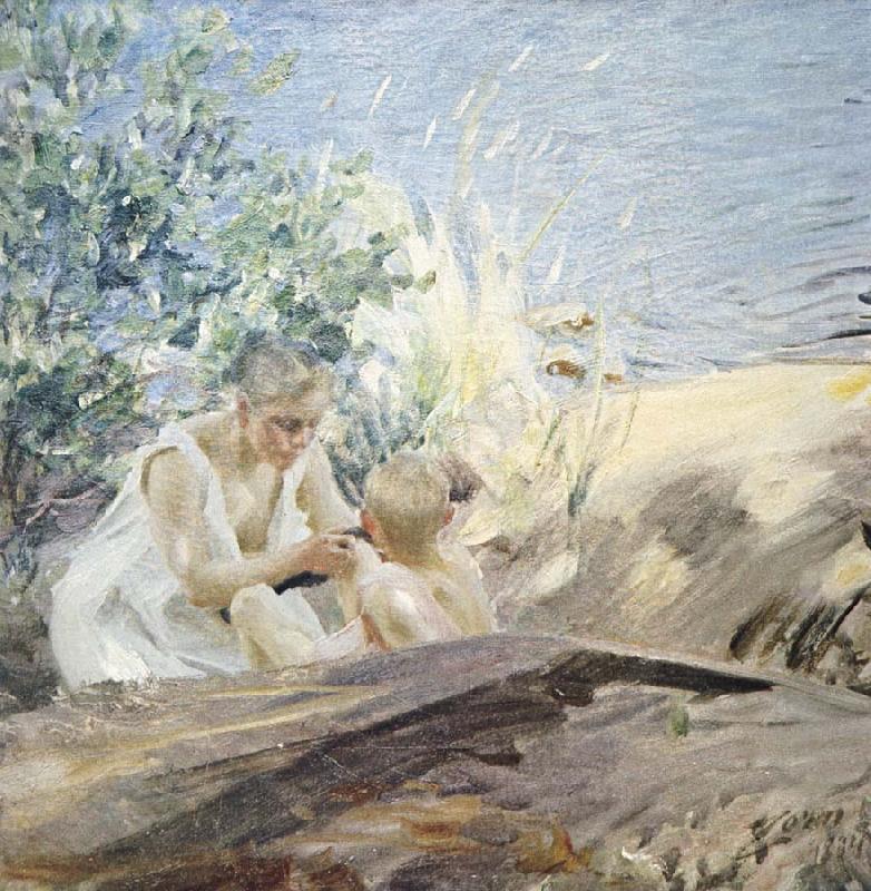 Anders Zorn efter nadet oil painting picture